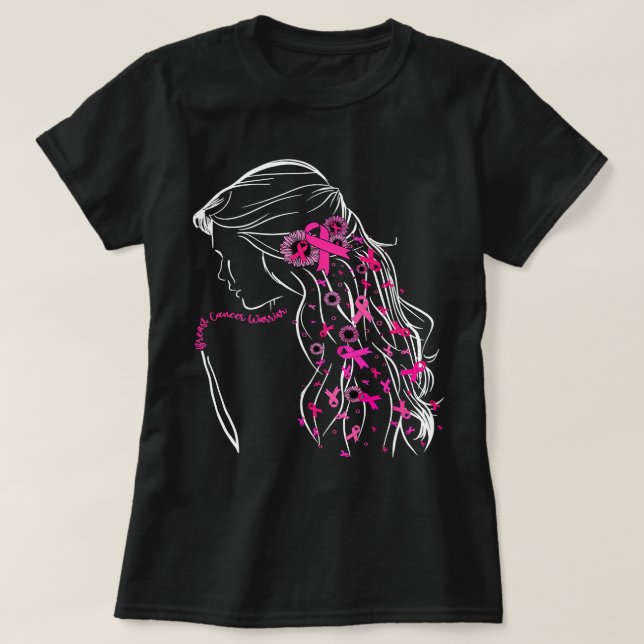 Brustkrebs Krieg starke Frauen rosa Ribbon Sun T-Shirt (Design vorne)