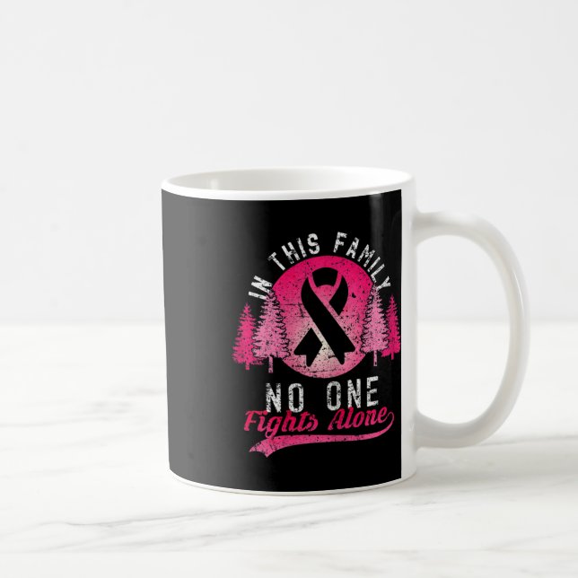Brustkrebs-Krieger-Bewusstsein Brustkrebs-Unterstü Kaffeetasse (Rechts)