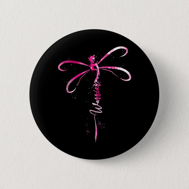 Brustkrebs Krieger Brustkrebs-Bewusstsein Button (Vorderseite)