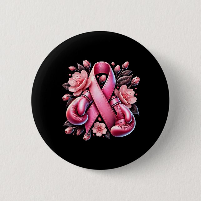 Brustkrebs Krieger Brustkrebs-Bewusstsein Button (Vorderseite)