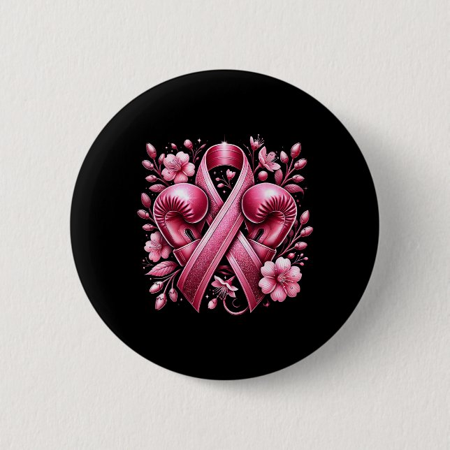 Brustkrebs Krieger Brustkrebsbewusstsein Button (Vorderseite)