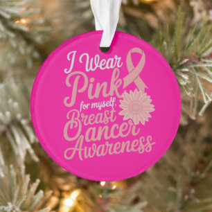 Brustkrebs Kriegerin Bewusstseinsgeschenk Rosa Ban Ornament