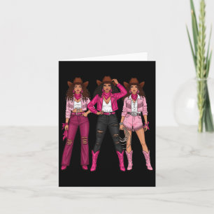 Brustkrebs Land Western Cowgirl in Pink Warr Karte