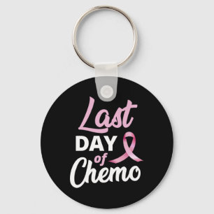 Brustkrebs letzten Tag der Chemo-Rosa-Schleimhaut- Schlüsselanhänger