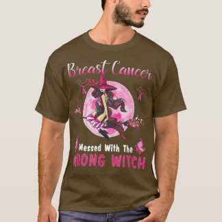 Brustkrebs mit dem falschen HexenHallowee verwirrt T-Shirt