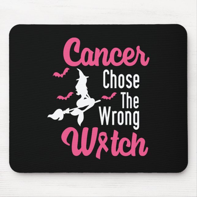 Brustkrebs mit dem falschen rosa Hexenhut Mousepad (Vorne)