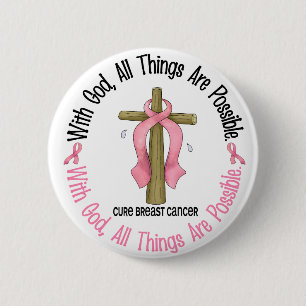 Brustkrebs MIT GOTT-KREUZ 1 Button