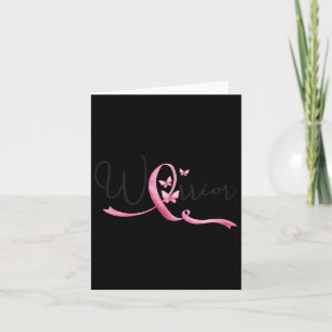 Brustkrebs Monat Schmetterlinge Rosa Schleife Frau Karte