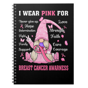 Brustkrebs Nom Ich trage rosa für Brustkrebs Notizblock