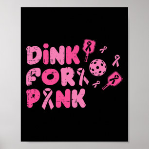 Brustkrebs Pickleball Dink für rosa Aware Männer W Poster