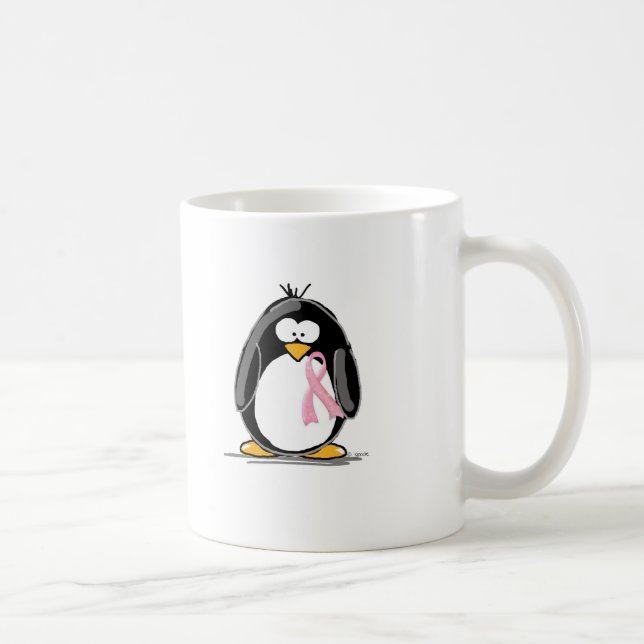 Brustkrebs-Pinguin Tasse (Rechts)