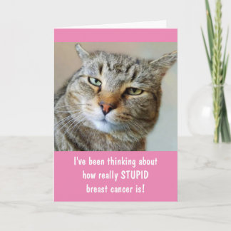 Brustkrebs Ressentiments Funny Cat Karte