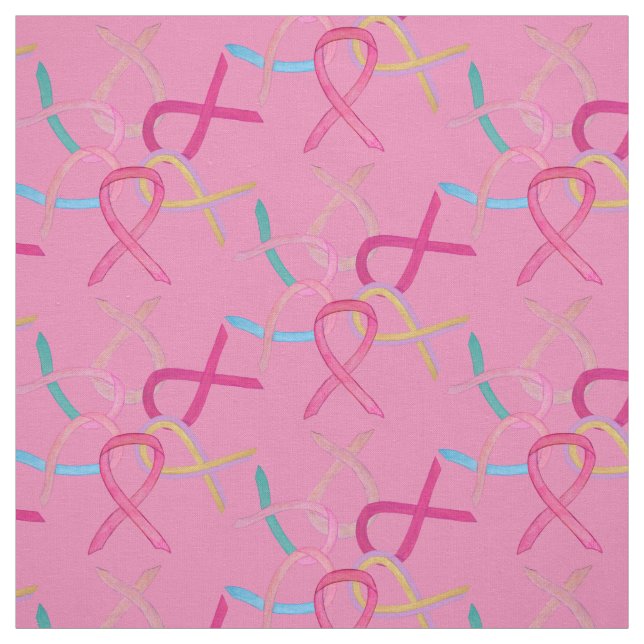 Brustkrebs rosa Bewusstsein Ribbons Fabric Custom Stoff (Muster)