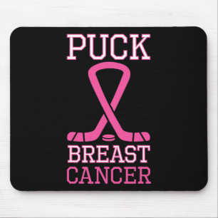 Brustkrebs Rosa Schleife Eishockey Krebstag Mousepad