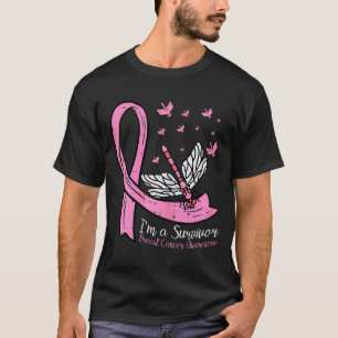 Brustkrebs-Schleife Libelle Überlebende Sensibilis T-Shirt