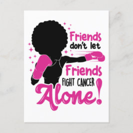 Brustkrebs Schwarze Frau Kriegerin Melanin Überleb Postkarte