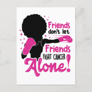 Brustkrebs Schwarze Frau Kriegerin Melanin Überleb Postkarte