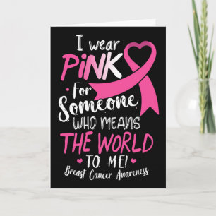 Brustkrebs-Shirt Rosa Für Jemanden Der Wichtig Ist Karte