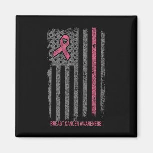 Brustkrebs-Shirts Amerikanische Flagge Brustkrebs Magnet