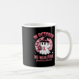 Brustkrebs-Shirts Frauen Halloween Oktober Tragen Kaffeetasse