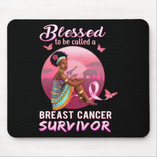 Brustkrebs-Shirts für schwarze Frauen, gesegnet ro Mousepad