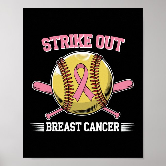 Brustkrebs Softll Kampf Awareness Frau Poster (Vorne)