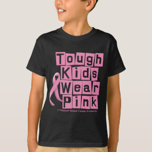 Brustkrebs-starke Kinder tragen Rosa T-Shirt