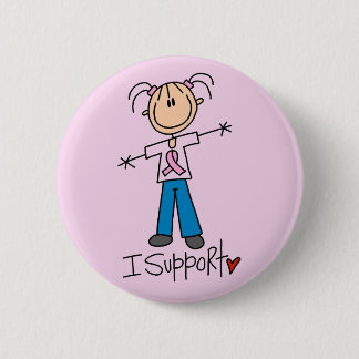 Brustkrebs-Stützt-shirts und -geschenke Button