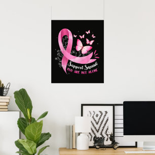 Brustkrebs-Support-Gruppe Du Bist Nicht Allein Poster