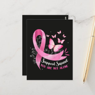 Brustkrebs-Support-Gruppe Du Bist Nicht Allein Postkarte