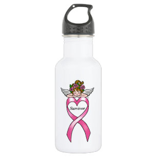 Brustkrebs "Survivor" Angel Edelstahlflasche