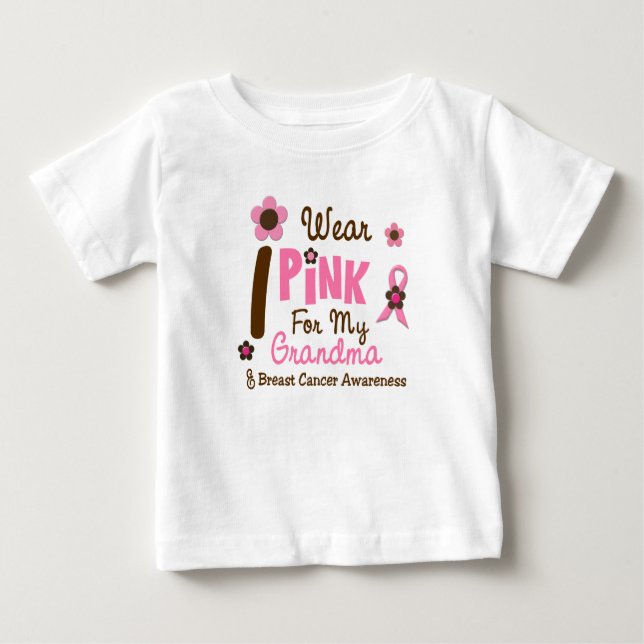 Brustkrebs trage ich Rosa für meine Großmutter 12 Baby T-shirt (Vorderseite)