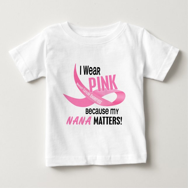 Brustkrebs TRAGE ICH ROSA FÜR MEINE NANA 33,2 Baby T-shirt (Vorderseite)