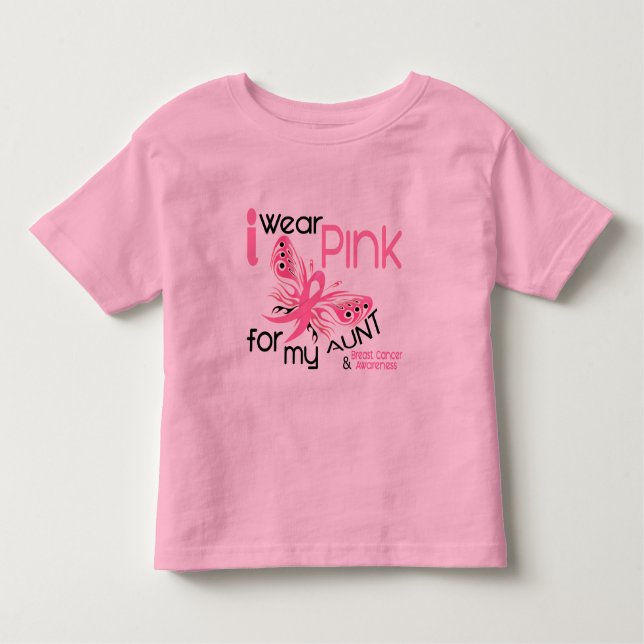 Brustkrebs TRAGE ICH ROSA FÜR MEINE TANTE 45 Kleinkind T-shirt (Vorderseite)