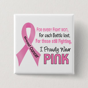 Brustkrebs trage ich stolz Rosa 1 Button