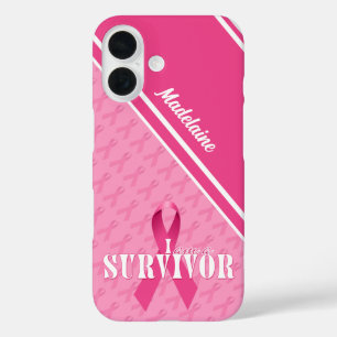 Brustkrebs-Überleben Custom Pink Ribbon iPhone 16 Hülle