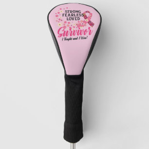 Brustkrebs-Überleben Starke Furchtlos geliebt Golf Headcover