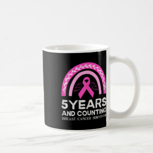 Brustkrebs Überleben T-Shirt 5 Jahre Krebs freies  Kaffeetasse