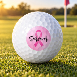 Brustkrebs-Überlebender Rosa Band Golfball