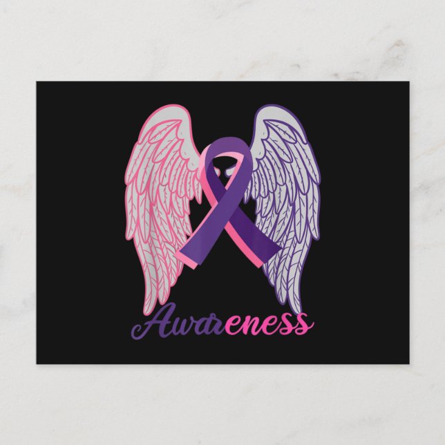 Brustkrebs und häusliche Gewalt Ankündigungspostkarte (Vorderseite)