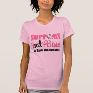 Brustkrebs Unterstützung 2nd Base T-Shirt