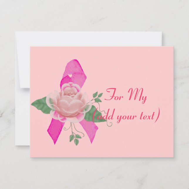 Brustkrebs-Unterstützung Einladung (Vorderseite)