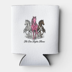 Brustkrebs-Unterstützung Pferd Vektor-Shirt-Design Dosenkühler