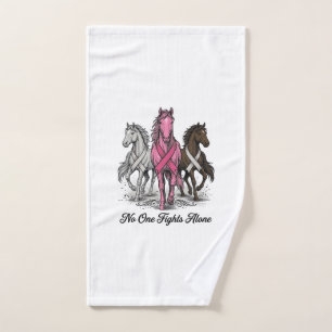 Brustkrebs-Unterstützung Pferd Vektor-Shirt-Design Handtuch