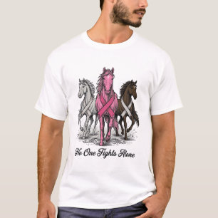 Brustkrebs-Unterstützung Pferd Vektor-Shirt-Design T-Shirt
