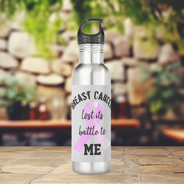 Brustkrebs verlor seine Schlacht an mich | Überleb Edelstahlflasche (Breast Cancer Lost its Battle to Me Stainless Steel Water Bottle)