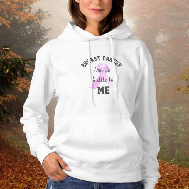 Brustkrebs verlor seine Schlacht an mich | Überleb Hoodie (Breast Cancer Lost its Battle to Me Hoodie)