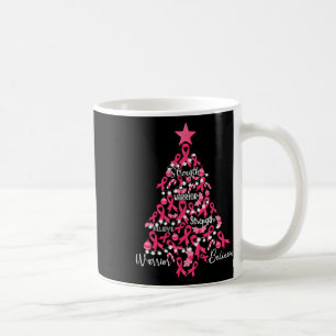 Brustkrebs Weihnachtsbaum Pink Ribbon Kampf Awa Kaffeetasse