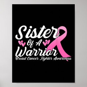 Brustkrebsbekämpfungsisterin eines Kriegers Poster