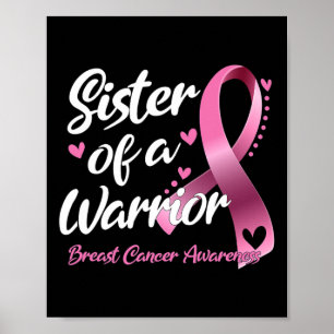 Brustkrebsbekämpfungsisterin eines Kriegers Poster